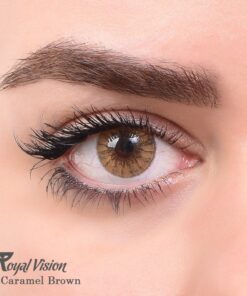 لنز رنگی روزانه رویال ویژن 57 15 Caramel Brown
