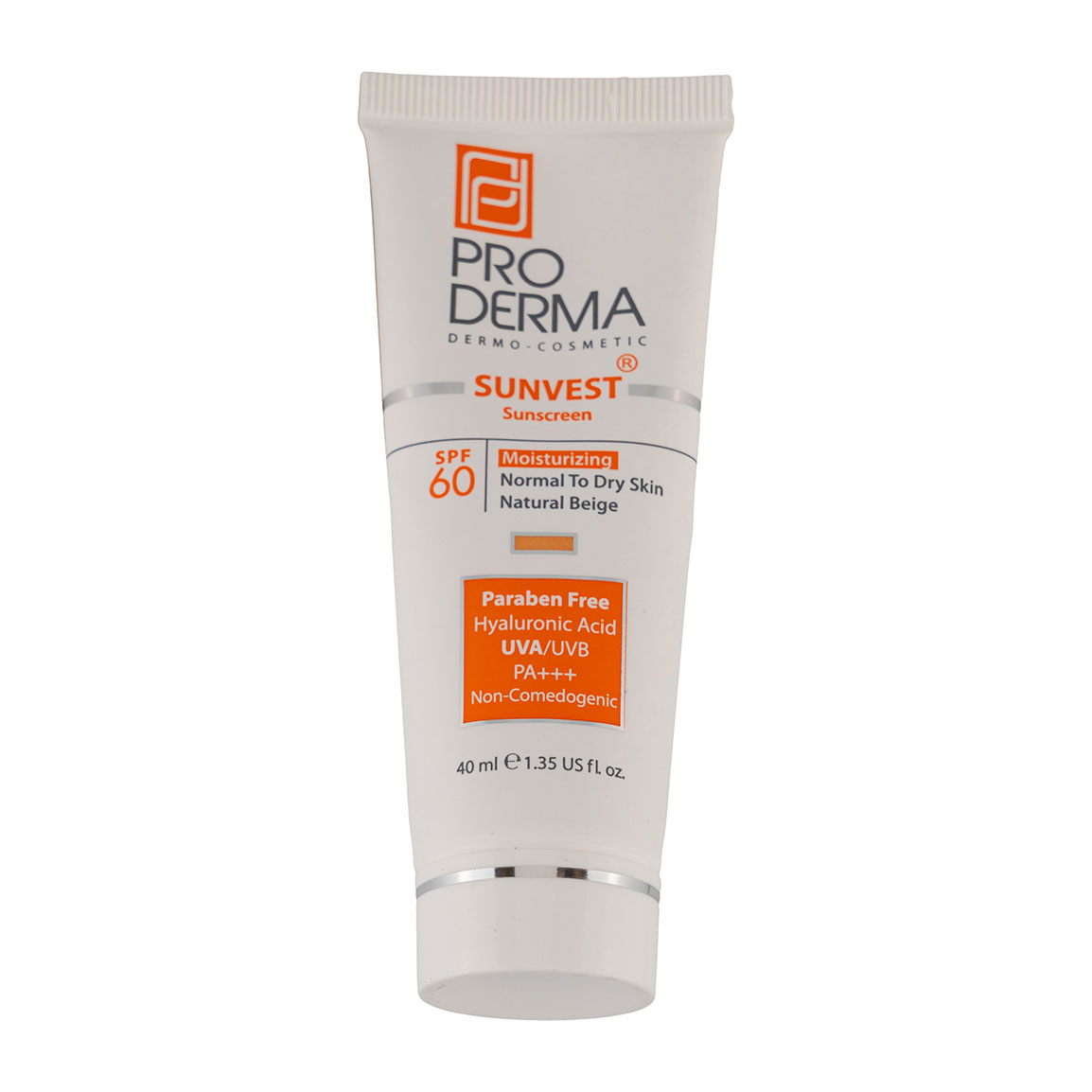 کرم ضد آفتاب و مرطوب کننده بژ طبیعی SPF60 پرودرما مدل Sunvest 1 کرم ضد آفتاب و مرطوب کننده بژ طبیعی SPF60 پرودرما مدل Sunvest