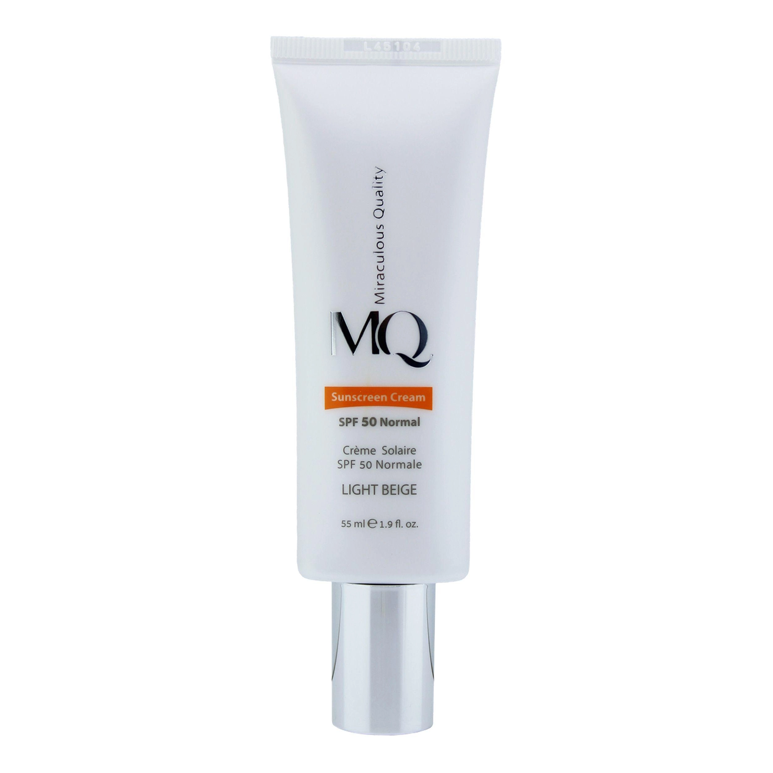 کرم ضد آفتاب بژ روشن امکیو SPF50 مدل Normal 1 کرم ضد آفتاب بژ روشن امکیو SPF50 مدل Normal
