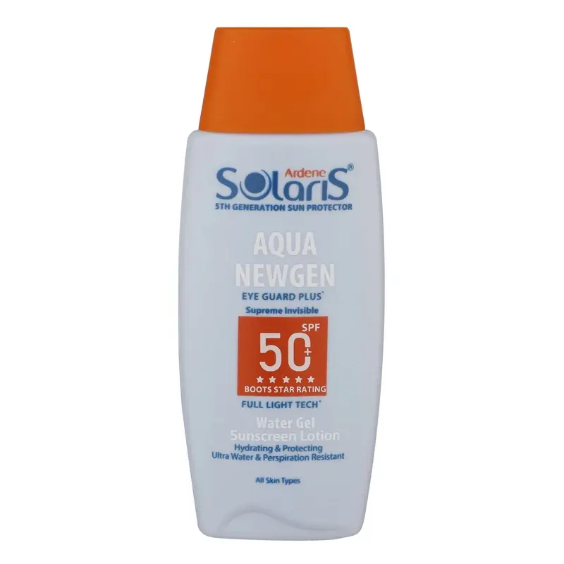 لوسیون ضد آفتاب بیرنگ آردن سولاریس SPF50 مدل Aqua Newgen 1 لوسیون ضد آفتاب بیرنگ آردن سولاریس SPF50 مدل Aqua Newgen