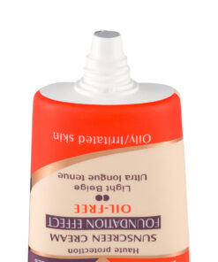 کرم ضد آفتاب کرم پودری بژ روشن الارو SPF30 مناسب پوست چرب 8 Ellaro Light Beige Oil Free Foundation Effect SPF30 Sunscreen Cream 4